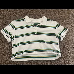 cropped collared shirt